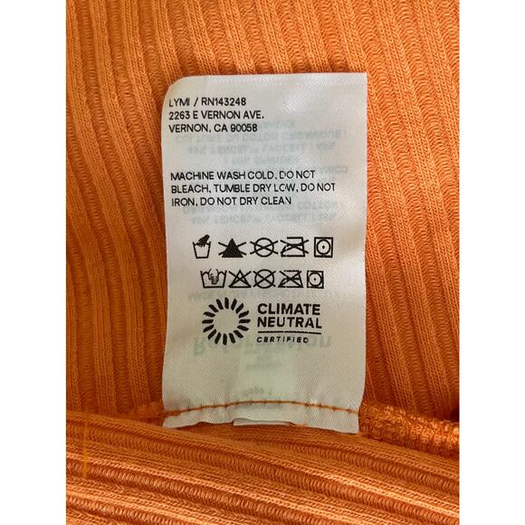 NEW NWT Reformation Bryleigh Knit Halter Top Tangerine Size Large - Picture 6 of 6